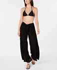 NWT Becca  Black Modern Muse Wrap Swimsuit Cover Up Pants Medium