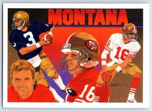 1991 Upper Deck Football Heroes Joe Montana Checklist San Francisco 49ers #9 - Foto 1 di 2