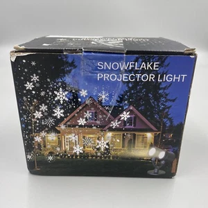 Schneeflocke Projektion Urlaub weiße Lichter Weihnachtsdeko Außen NEU - Bild 1 von 4