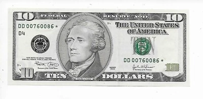 $10 2003 Marin/Snow Cleveland Star 1st Printing  GEM Crisp Uncirculated - Image 1 of 2