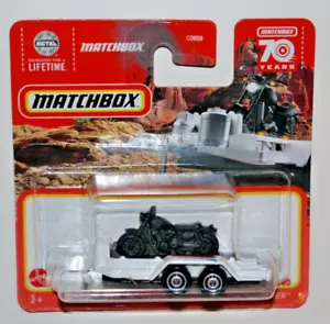Matchbox MBX 63/100 - MBX CYCLE TRAILER - BLACK - HARLEY DAVIDSON SPORTSTER - Picture 1 of 2