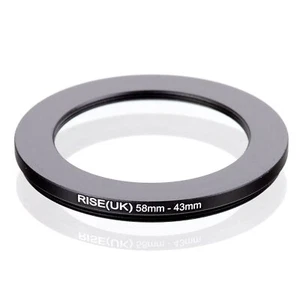 RISE(UK) 58mm-43mm 58-43 mm 58 to 43 Step down Ring Filter Adapter black - Picture 1 of 3