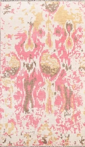 5x8 Wool/ Silk Modern Abstract Oriental Area Rug Hand-Knotted Home Decor Carpet - Picture 1 of 12