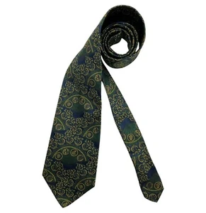 KARL LAGERFELD Blue/Green/Gold Art Silk LUXURY Tie ITALY - Bild 1 von 5