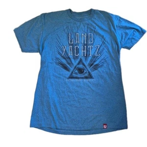Camiseta Landyachtz Talla Grande Para Hombre Gráfica S/S Patín Azul Raro Estampado Illuminati - Imagen 1 de 6