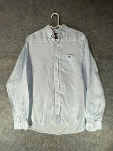 Camisa para hombre Vineyard Vines pequeña azul a rayas 100 % lino con botones - Imagen 1 de 5