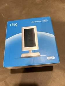 NEW IN BOX Ring Outdoor Cam Plus Plug-In, 2K Video, White - Picture 1 of 4