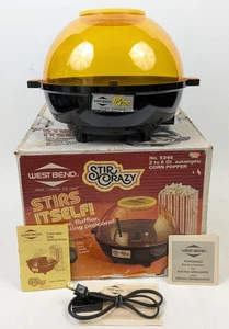 West Bend #5346 Stir Crazy Corn Popper Vintage 2-6 QT. Automatic Popcorn TESTED - Picture 1 of 7