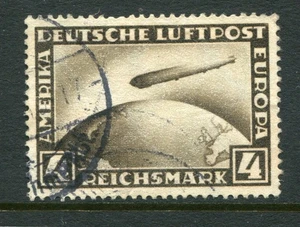 ALEMANIA 1928-31 correo aéreo Zeppelin 4M sello fino usado - Imagen 1 de 2
