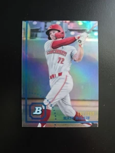 2022 Bowman Heritage - Chrome Prospects Matt McLain #BHPC-92 Refractor /199 (RC) - Picture 1 of 2