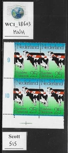 WC1_18603. NETHERLANDS. Block 1974 CENT. CATTLE SOCIETY stamp. Sc. 515. MNH - Picture 1 of 1