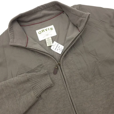 NUEVO CON ETIQUETAS Orvis Foul Weather Forrado Suéter Para Hombre 2XL 100% Lana Cremallera Completa Chaqueta de Caza Foto 1 de 4