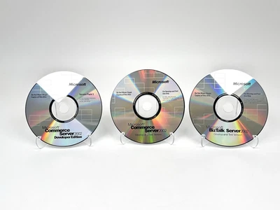 3 CD Microsoft Commerce Server 2002 w/ Service Pack 1 + Product Key + BizTalk - Image 1 of 4