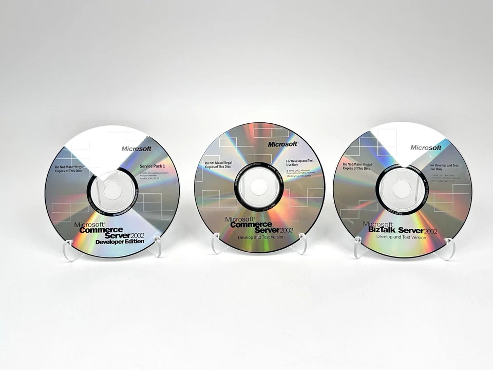 3 CD Microsoft Commerce Server 2002 con Service Pack 1 + clave de producto + BizTalk Foto 1 de 4