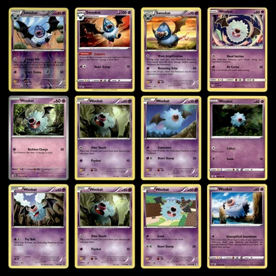  Swoobat Woobat 65.0 Black White Legendary Treasures Pokemon Cards Set - Image 1 of 4