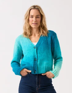 Sirdar V Nice V Neck Cardigan Knitting Pattern Jewelspun Ombre yarn 10840 - Picture 1 of 3