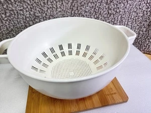 Vintage Kamenstein Sieb 12” x 6” Sieb weiß groß dick Kunststoff Küche - Bild 1 von 7