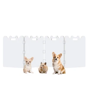 Acrylic Dog Gate for doorways, Clear Free Standing Dog playpen Indoor for Dog... - Picture 1 of 6