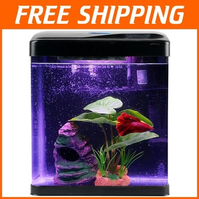 Decoración de pecera Betta de escritorio con filtros de susurro Foto 1 de 4