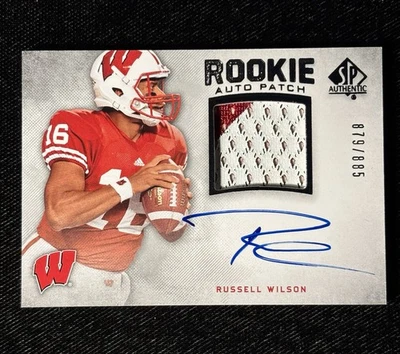 2012 SP Authentic #272 Russell Wilson Rookie Auto Patch RPA RC /885 Seahawks - Image 1 of 2