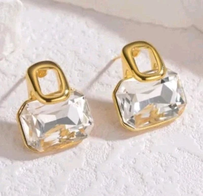 Блестящие серьги-гвоздики из нержавеющей стали - Изображение 1 из 3