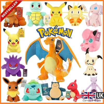 Pokémon Plush Soft Gaming Toys Pikachu Charmander New Stuffed Plushies Nintendo — 第 1/2 张图片