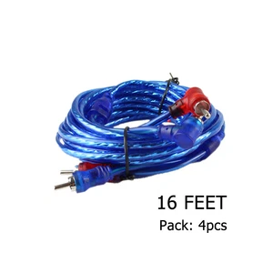 4 pezzi cavo RCA doppio cavo audio stereo 2 RCA a 2 RCA HDTV XBOX subwoofer 16 piedi - Foto 1 di 12