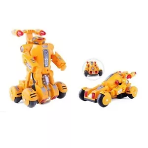 Orange Space Transforms Remote Control Car Robot R/C Toy 27MHz + Lights/Sounds - Picture 1 of 6