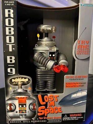 Antigo. Trendmasters LOST IN SPACE PROGRAMA DE TV CLÁSSICO ROBÔ B-9 LACRADO DE FÁBRICA 1997 - Imagem 1 de 4