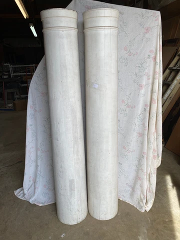 SALVAGE ARCHITECTURAL -TWO 67 1/2" white turned columns   (6 Cover