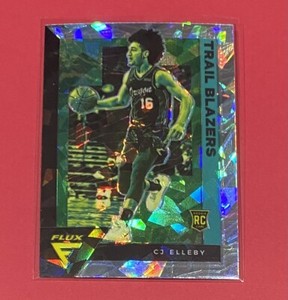 2020-21 Panini Flux CJ Elleby Rookie SILVER CRACKED ICE PRIZM Blazers #244 RC 🔥