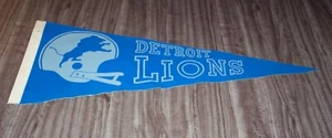 VINTAGE DETROIT LIONS NFL FOOTBALL 29" PENNANT Flag - Picture 1 of 8