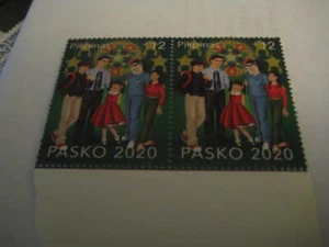 2020 Philippines Single Stamp on Christmas in pandemic, family wearing mask MNH - Picture 1 of 2