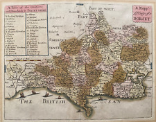 1681 (1715) Antique Map; Dorset by Richard Blome