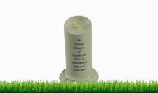 Memorial Grave Cemetery Candle Solar Power Tea Light Loved Funeral