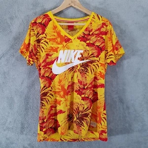 Camicia Nike SPRTSWR donna media giallo arancione rosso floreale calcio Brasile Brasile - Foto 1 di 12