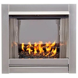 Duluth Forge Ventless Outdoor Gas Fireplace Insert,24K BTU,Manual,DF450SS-G-RBLK - Picture 1 of 8