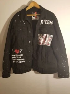 Men's Denim Jacket Graphic Print B2APM American Street Vision Size XL - Picture 1 of 10