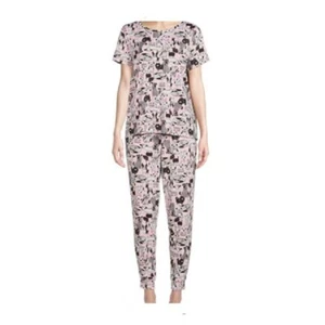 Conjunto de pijama para damas estampado animal por las mañanas son rosa con volantes talla XL nuevo - Imagen 1 de 4