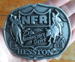 VTG HESSTON 25th Anniversary Series 1959 - 1983 First Edition Belt Buckle - NOS - Picture 1 of 10