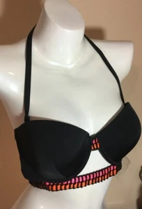 VICTORIAS SECRET SWIM THE FLIRT BANDEAU 34D MOLDED PUSH UP BIKINI TOP NWT F3063A - Picture 1 of 2