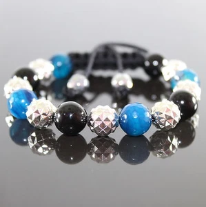 Damen Kugelarmband Armband Armreifen Bracelet Biker Perlenarmband - Bild 1 von 1