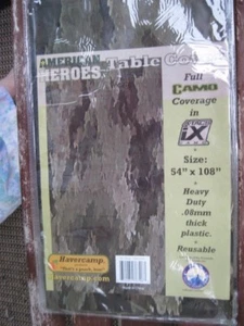 54" x 108" American Heroes U.S. Camo Army Party Heavy Duty Plastic Table Cover - Picture 1 of 4