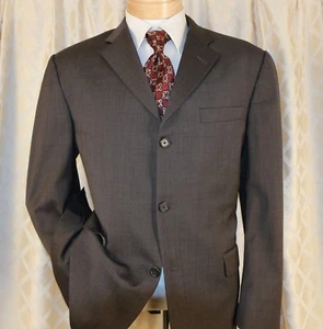 Abrigo Chaqueta Hombre BURBERRY LONDON Marrón Oliva Textura Sólida 3 Botones Talla 42 S - Imagen 1 de 11
