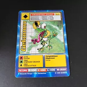Digimon Card Gekomon St-27 Digimon Trading Card TCG 1999 Bandai - Imagen 1 de 6