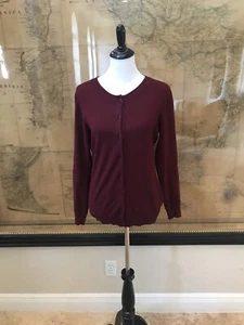 B.I.L.Y. Women's Maroon Cardigan Sweater Size L - Picture 1 of 10