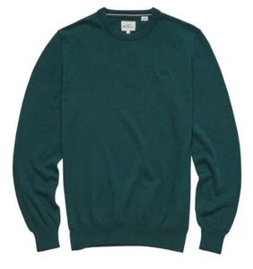 Mens Ben Sherman Chest Embroidery Logo Knitted Jumper 63370 - Ocean Green - Picture 1 of 2