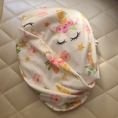 4-in-1 Unicorn Stretchy Car Seat Cover  Newborn Baby Infant Nursing Cover 🦄 Euc - Image 1 of 2