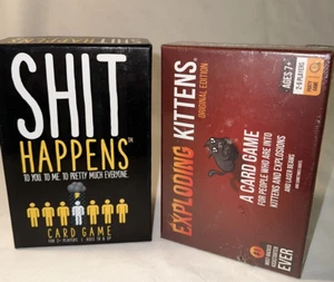 2 Sealed Card Games Exploding Kittens And Sh@t Happens - Picture 1 of 7