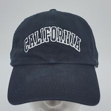 California Black Spellout Logo Strapback Hat Vintage California Cap